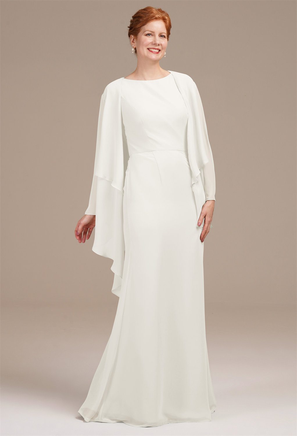 AW Urania Ivory  Mother of The Bride Dresses With Wraps