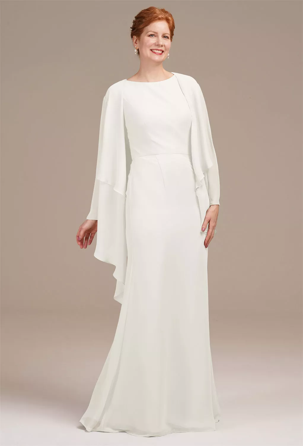 AW Urania Ivory  Mother of The Bride Dresses With Wraps