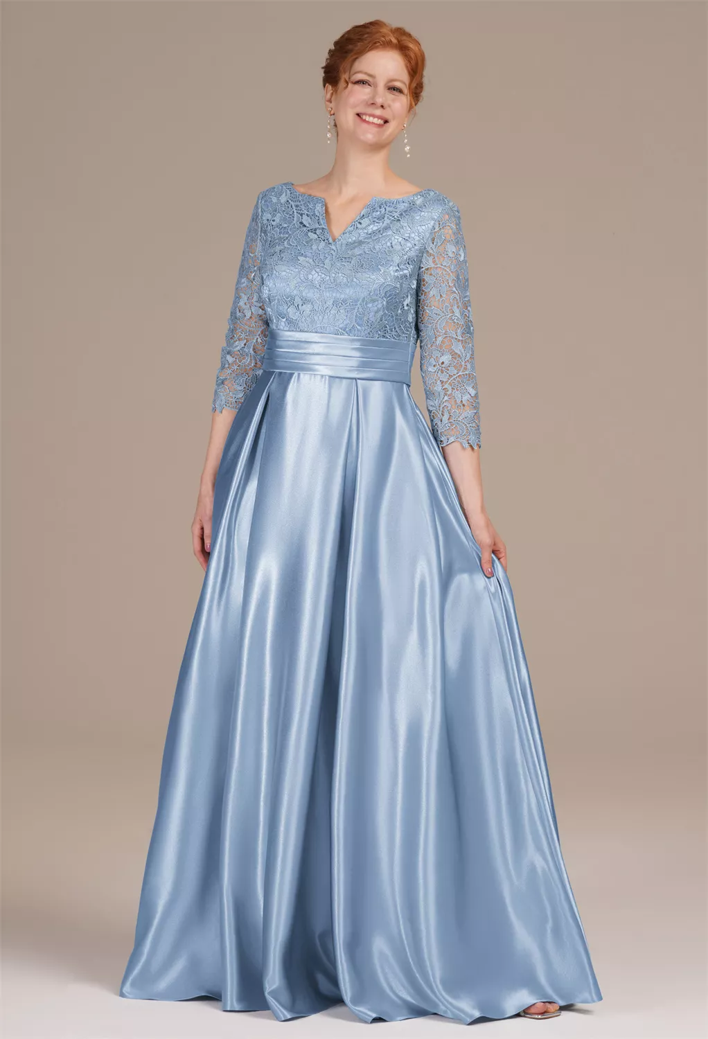 AW Tess Light Dusty Blue  Mother of the Bride Dresses