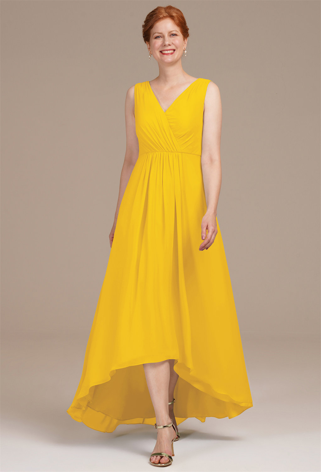 AW Conanima Mustard Yellow  Spring Mother of The Bride Dresses