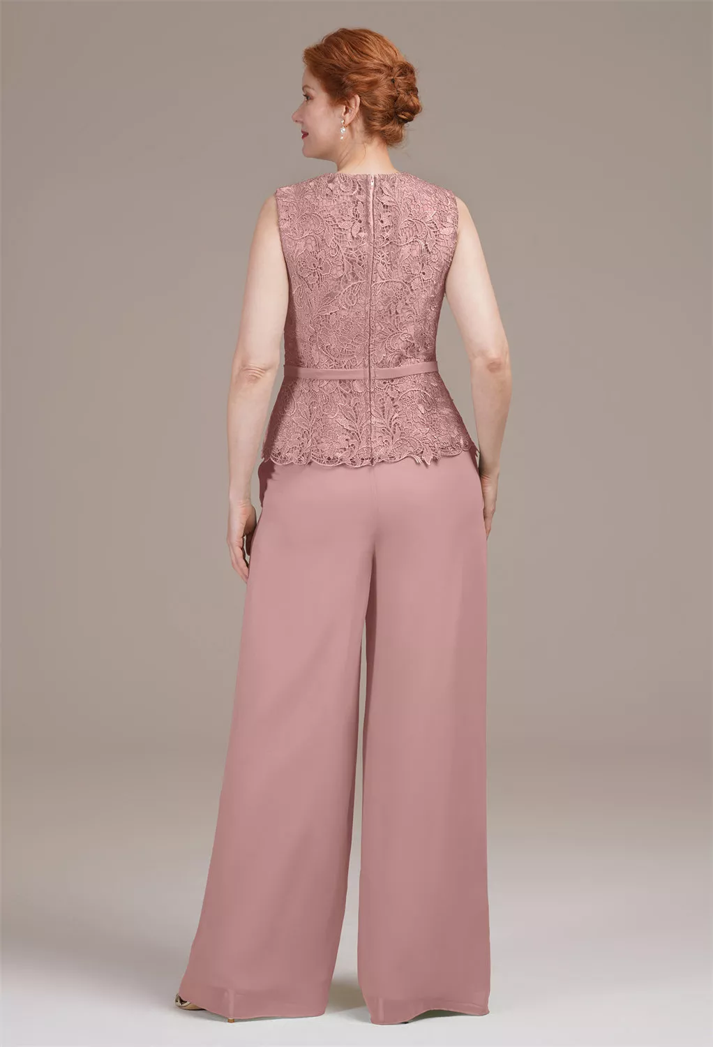 AW Geranium Dusty Rose  Pants Mother of the Bride Dresses