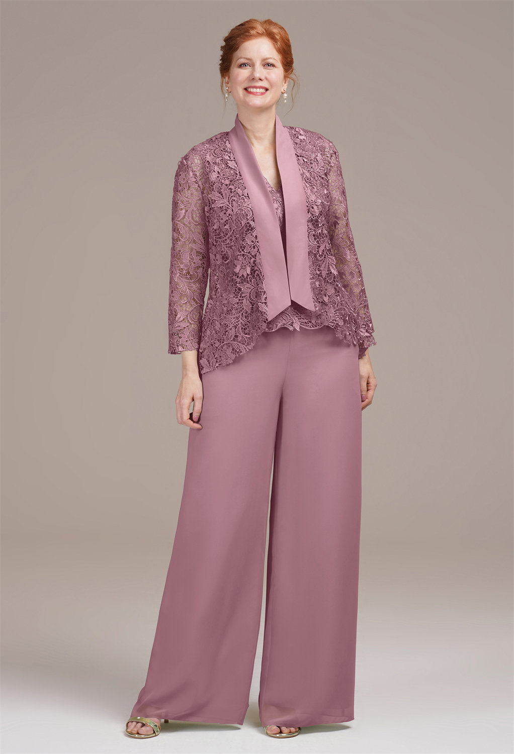 AW Geranium Mauve Mist  Pants Mother of the Bride Dresses