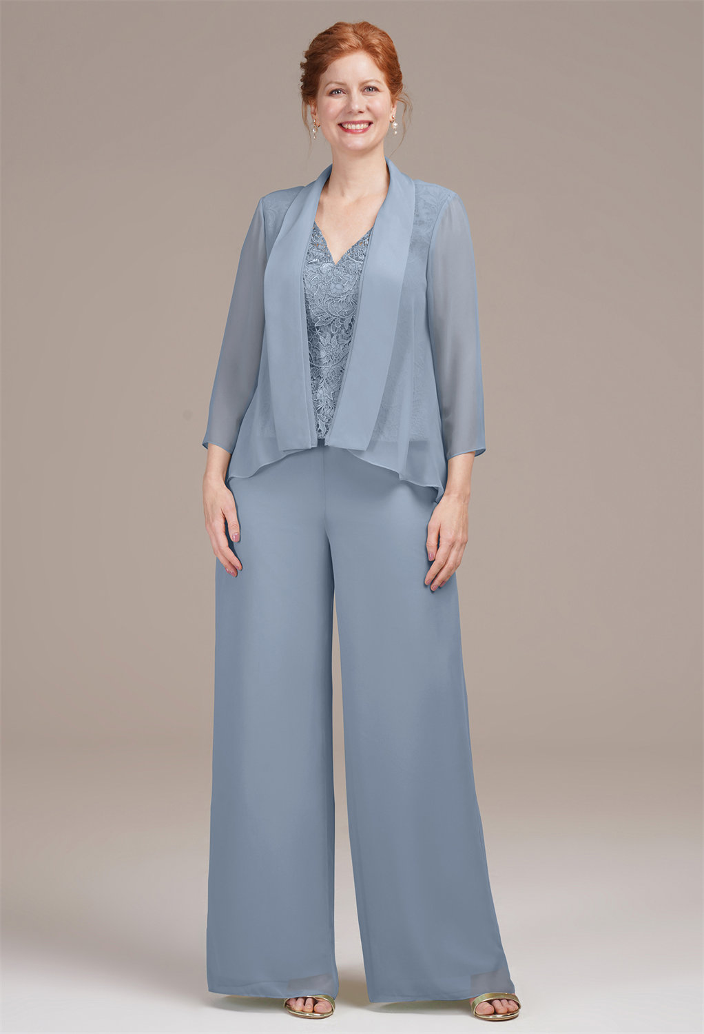 AW Hepzibah Light Dusty Blue  Mother of the Bride Dresses