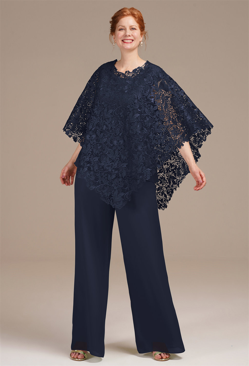 AW Aurora Dark Navy  Mother of The Bride Dresses With Wraps
