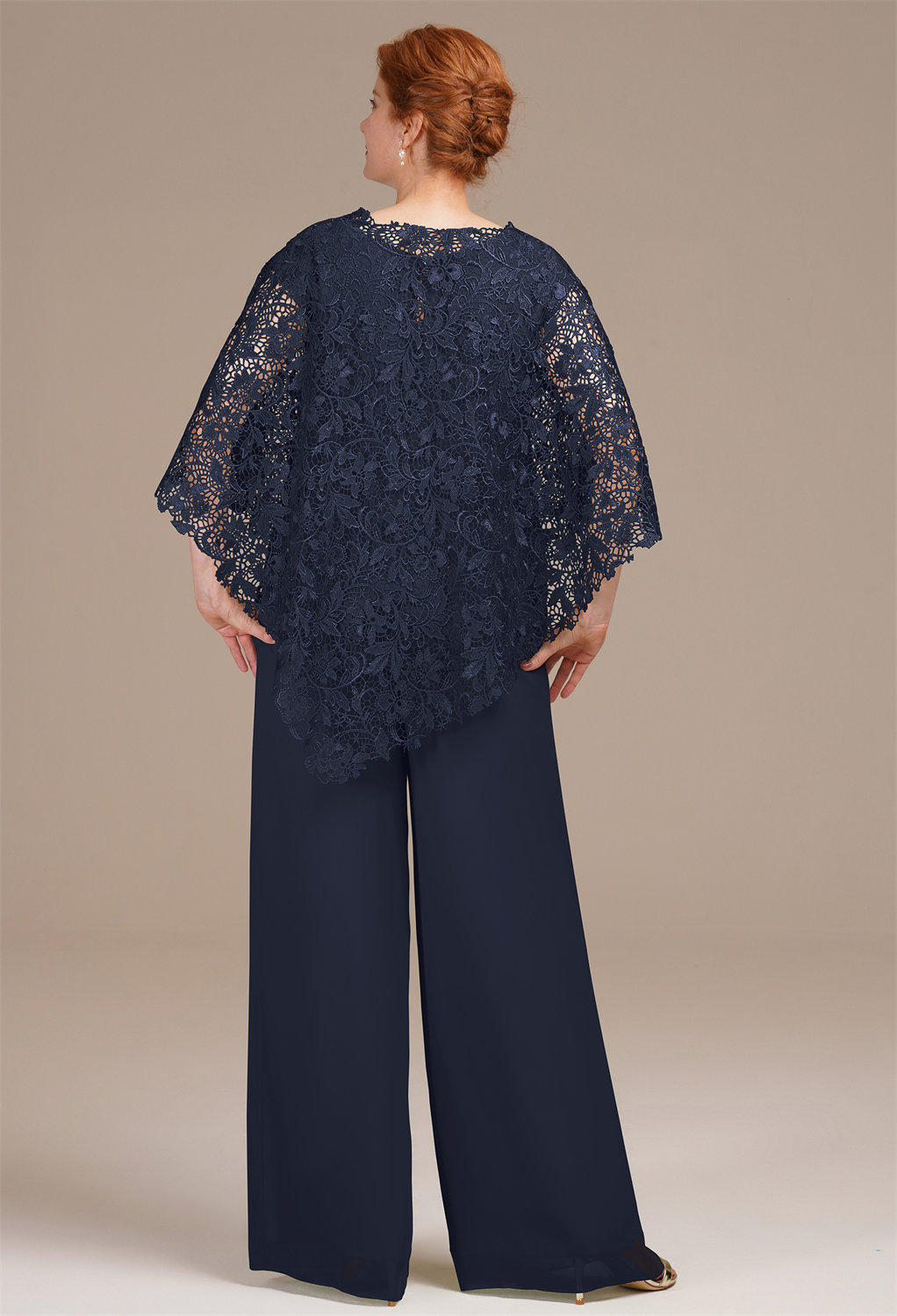 AW Aurora Dark Navy  Mother of The Bride Dresses With Wraps