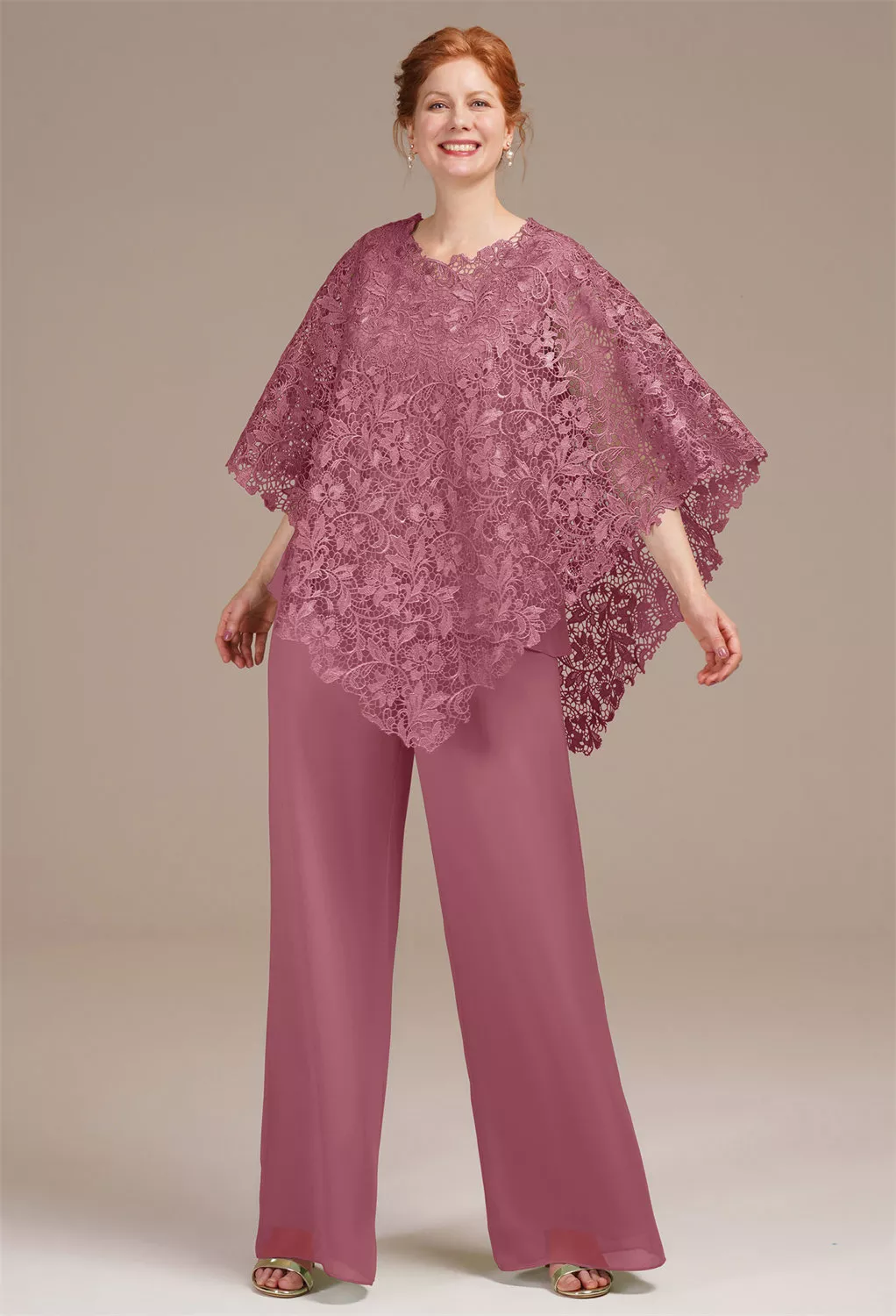 AW Aurora Desert Rose  Mother of The Bride Dresses With Wraps