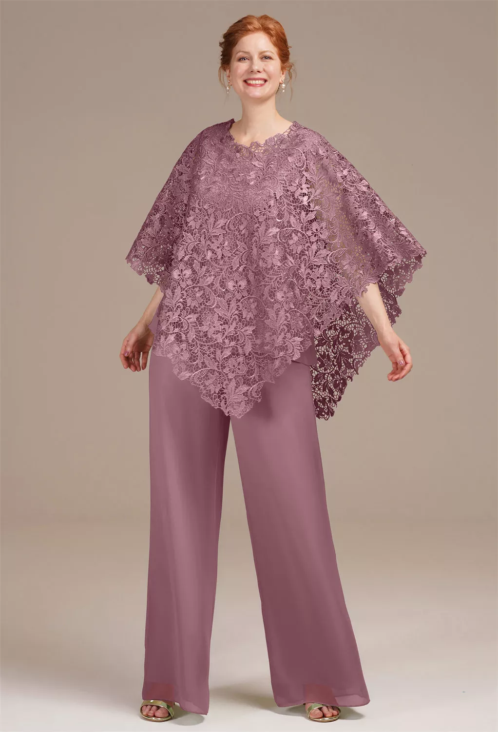 AW Aurora Mauve Mist  Mother of The Bride Dresses With Wraps