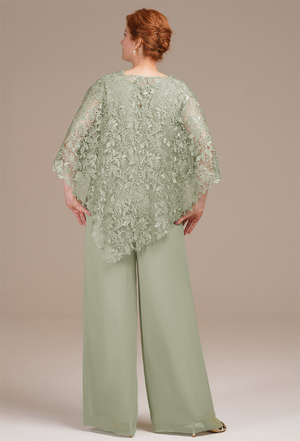 AW Aurora Sage Green  Mother of The Bride Dresses With Wraps