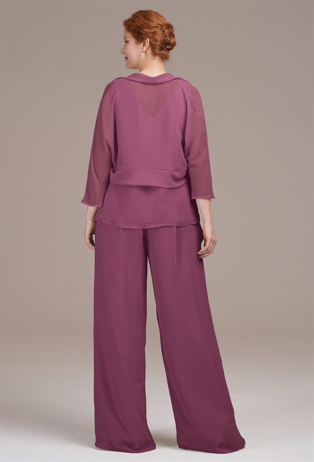 AW Jeremine Chianti  Mother of The Bride Dresses With Wraps