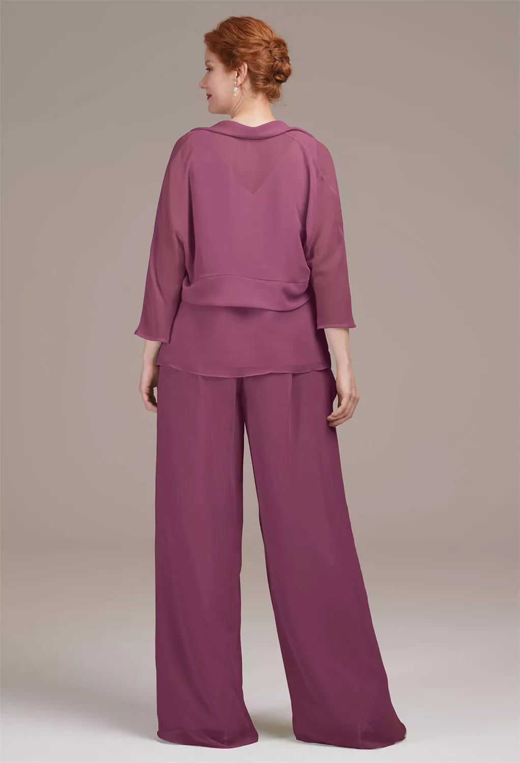 AW Jeremine Chianti  Mother of The Bride Dresses With Wraps