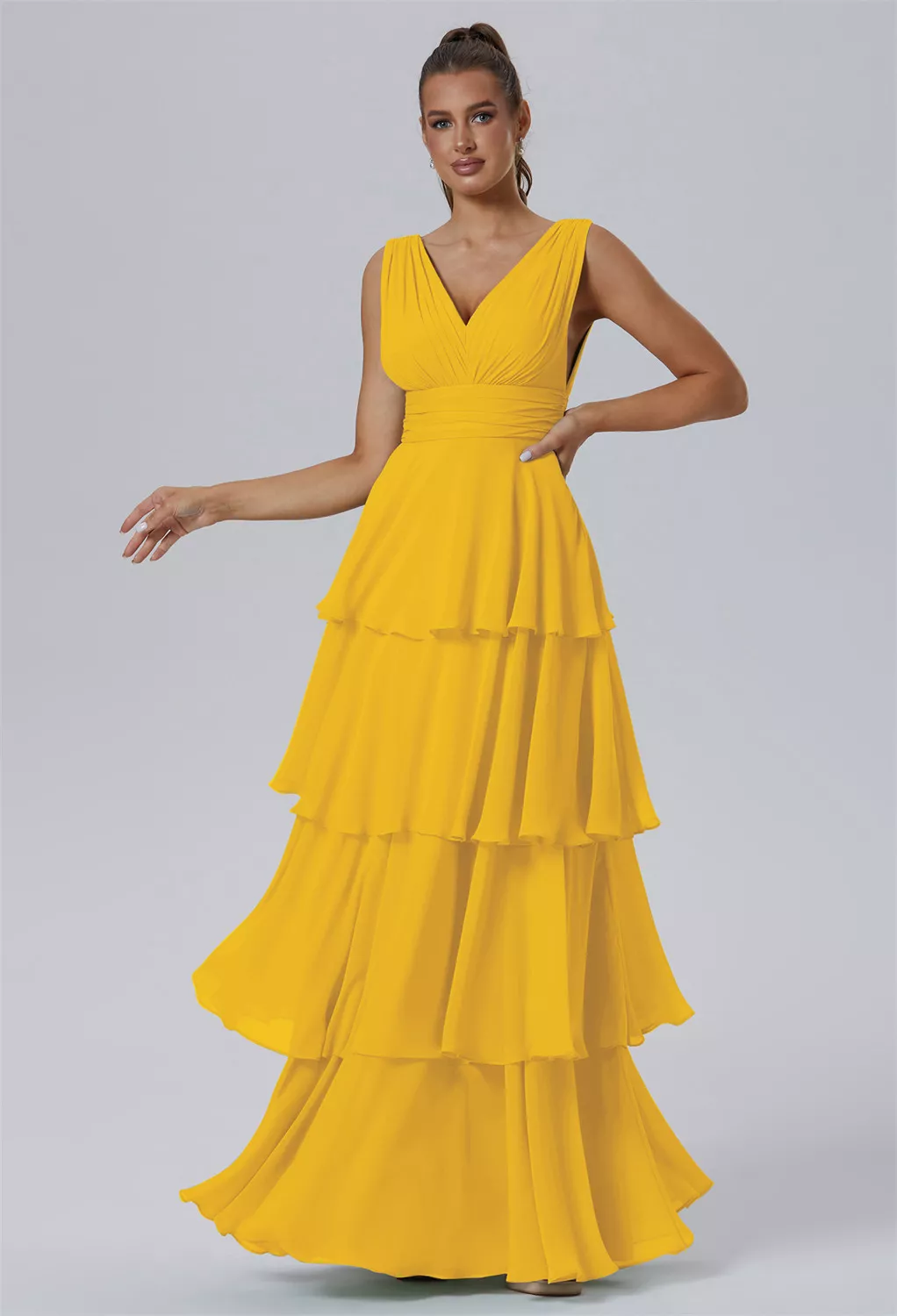 AW Amabel Mustard Yellow  Fall Wedding Guest Dresses