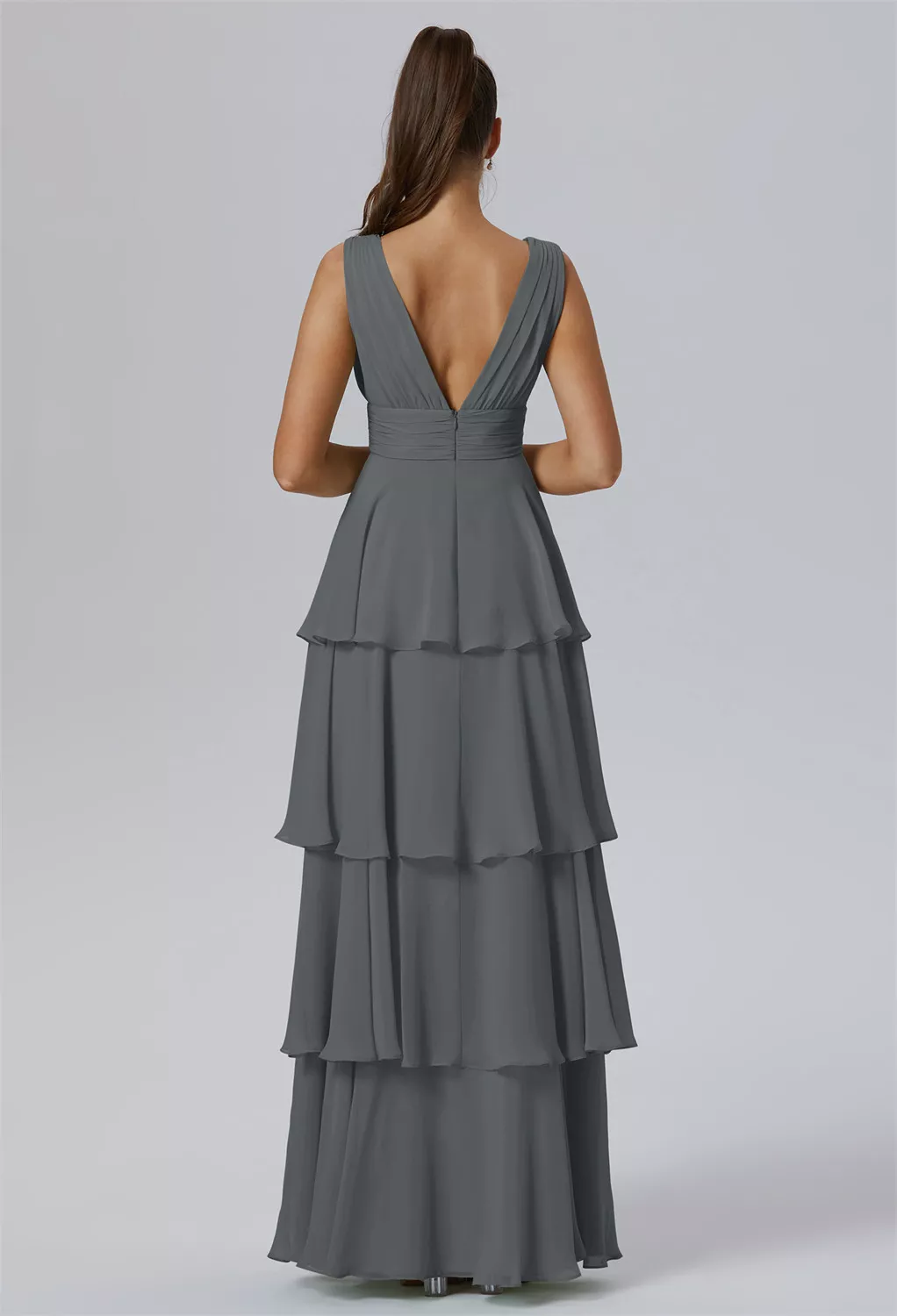AW Amabel Steel Gray  Fall Wedding Guest Dresses