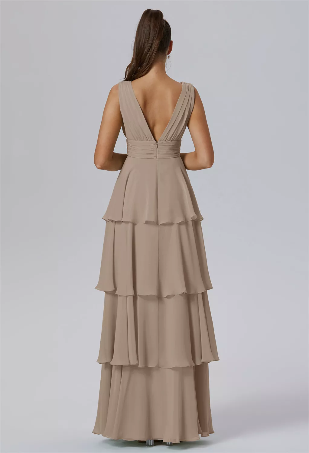 AW Amabel Taupe  Cocktail Wedding Guest Dresses