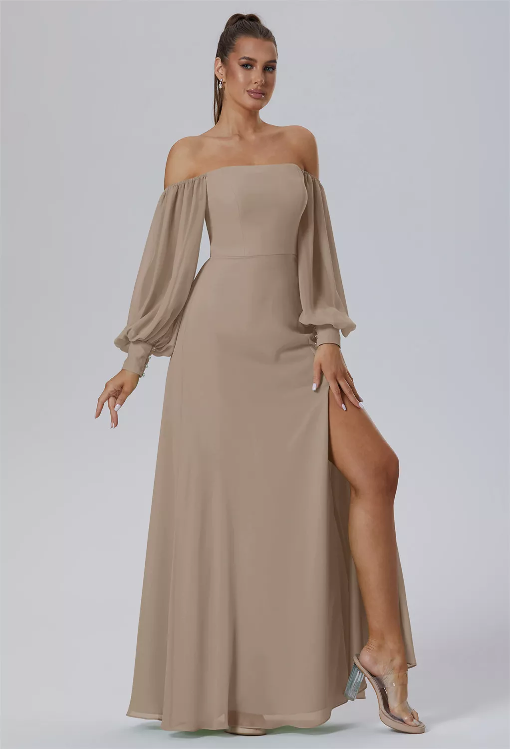 AW Demeter Taupe  Wedding Guest Dresses
