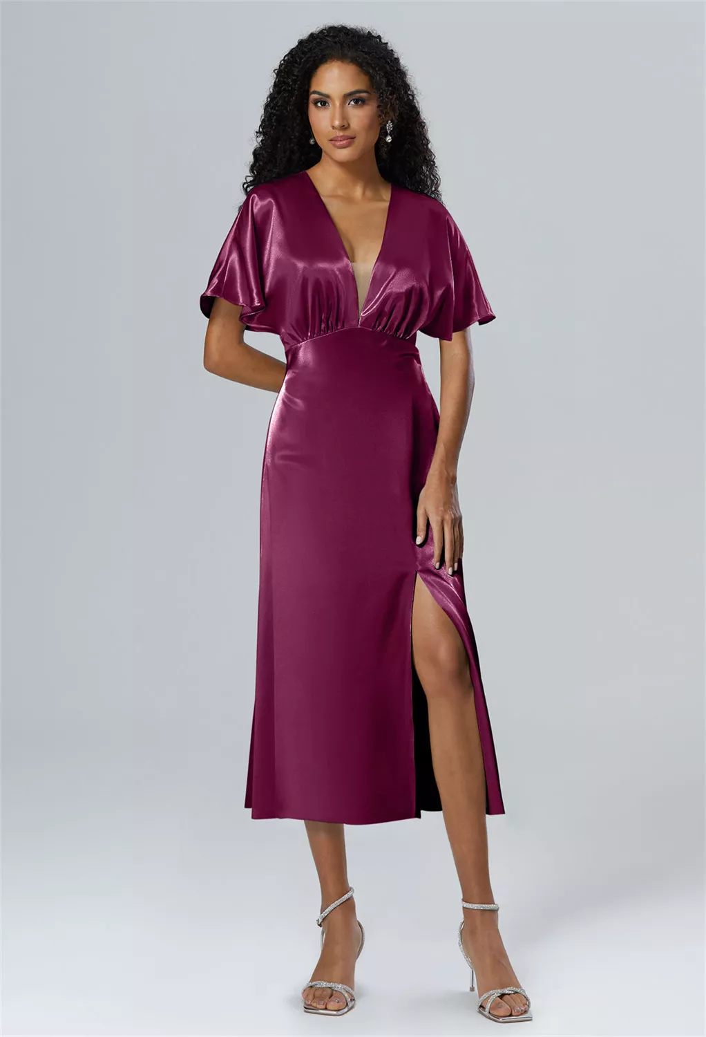 AW Fuu Burgundy  Wedding Guest Dresses