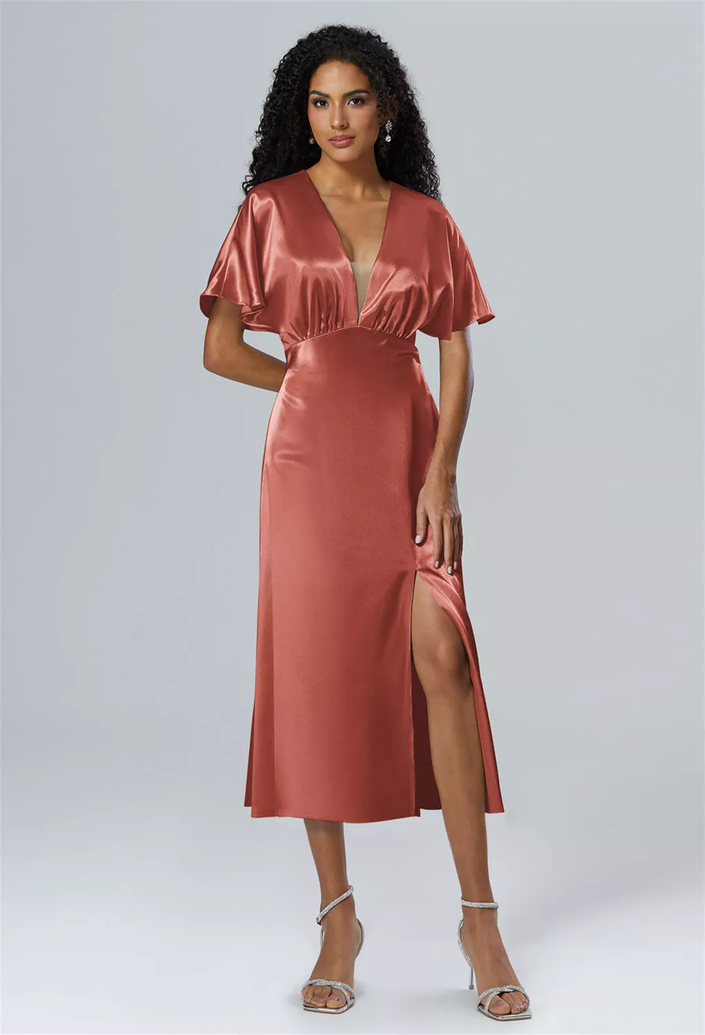 AW Fuu Tangerine  Black Tie Wedding Guest Dresses
