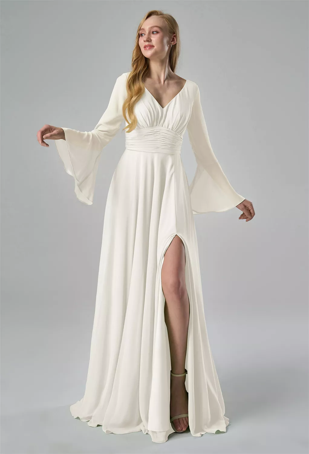 AW Albertine Ivory  Long Bridesmaid Dresses