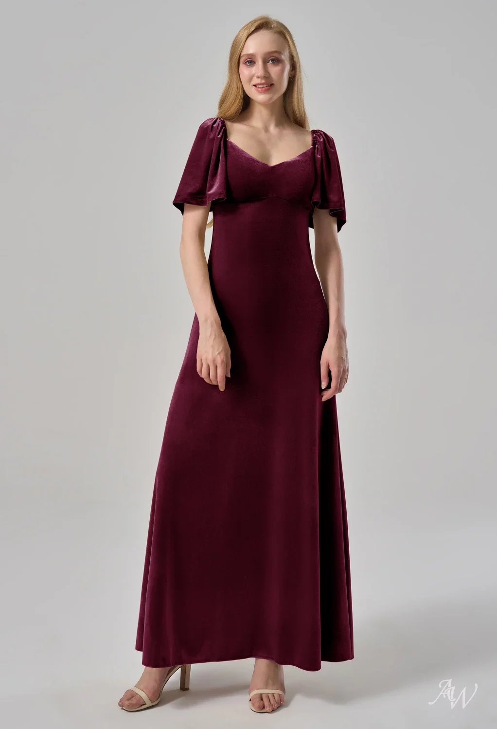 AW Alvera Burgundy Bridesmaid Dresses | AW.Bridal Canada