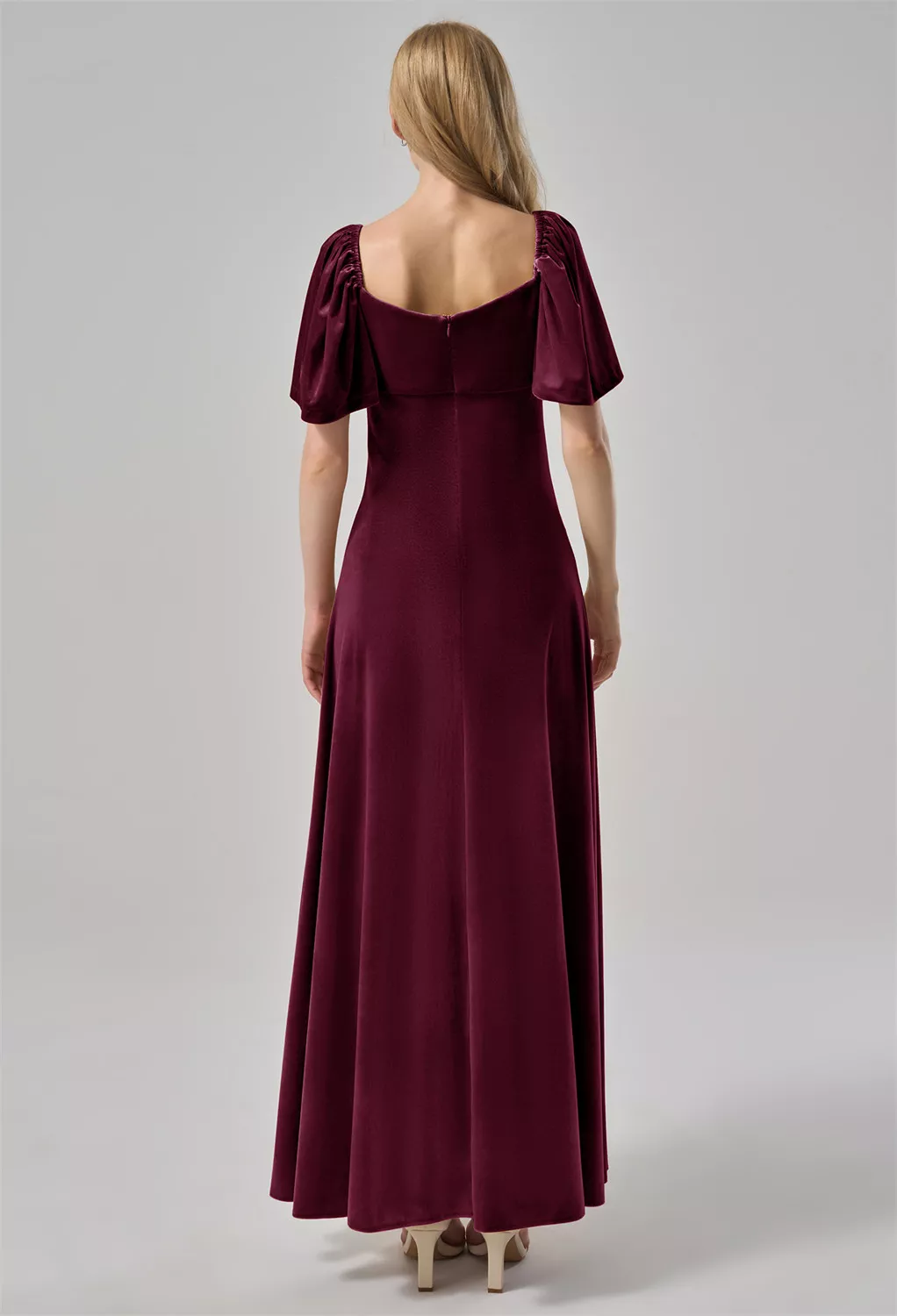 AW Alvera Burgundy  Fall Wedding Guest Dresses