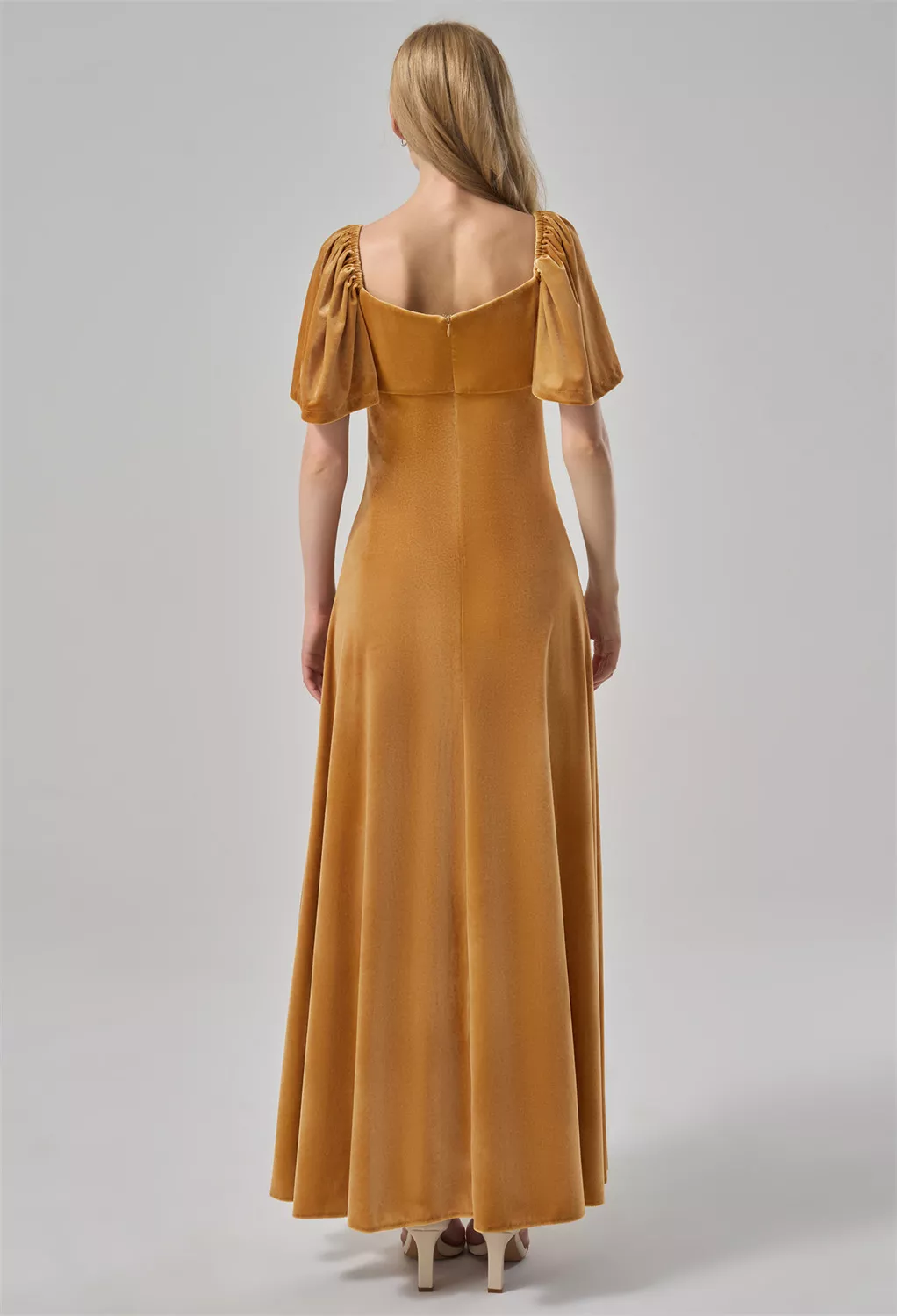 AW Alvera Burnished Gold  Fall Wedding Guest Dresses