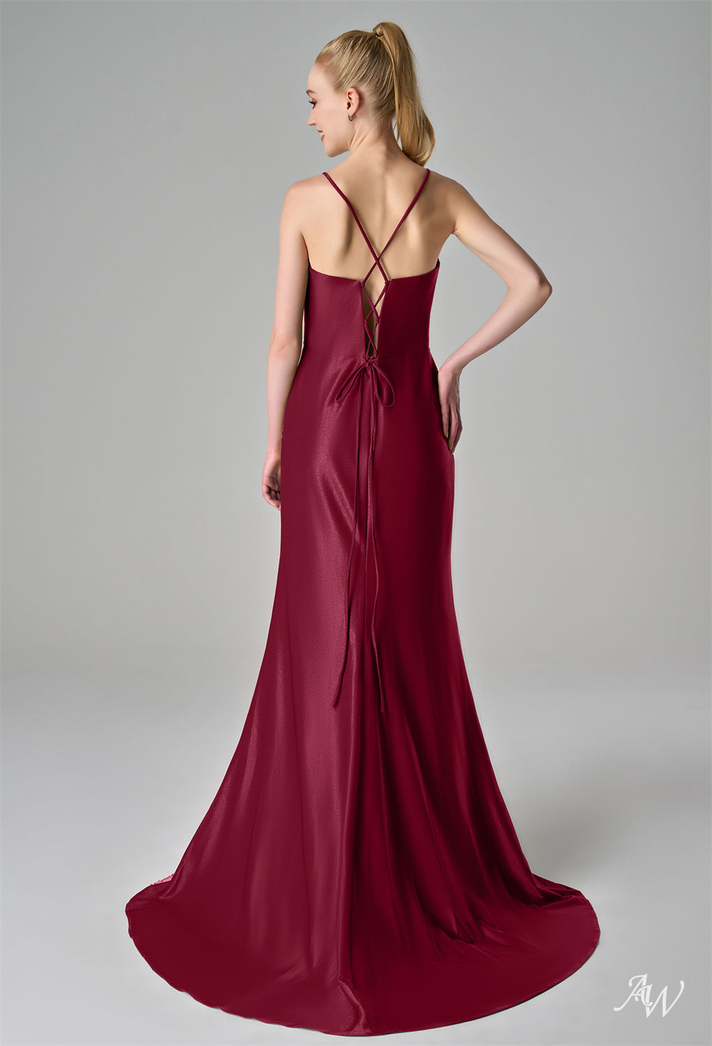 AW Amelie Deep Claret Dresses image2