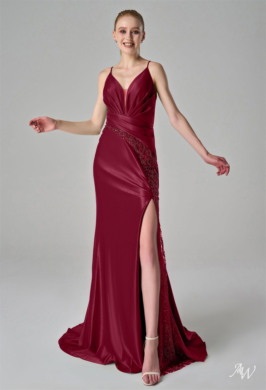 AW Amelie Deep Claret Dresses image4