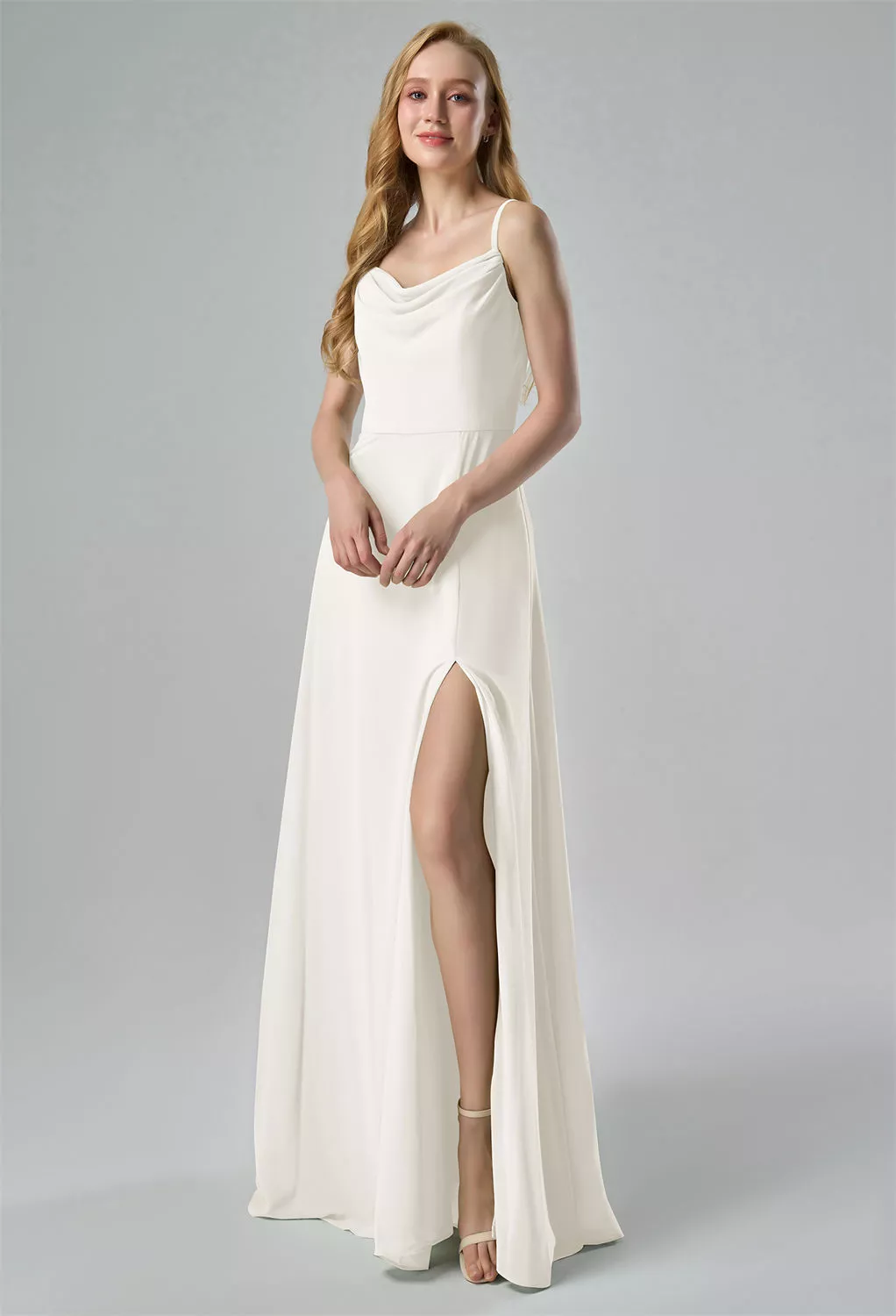 AW Mahnoor Ivory  Long Bridesmaid Dresses