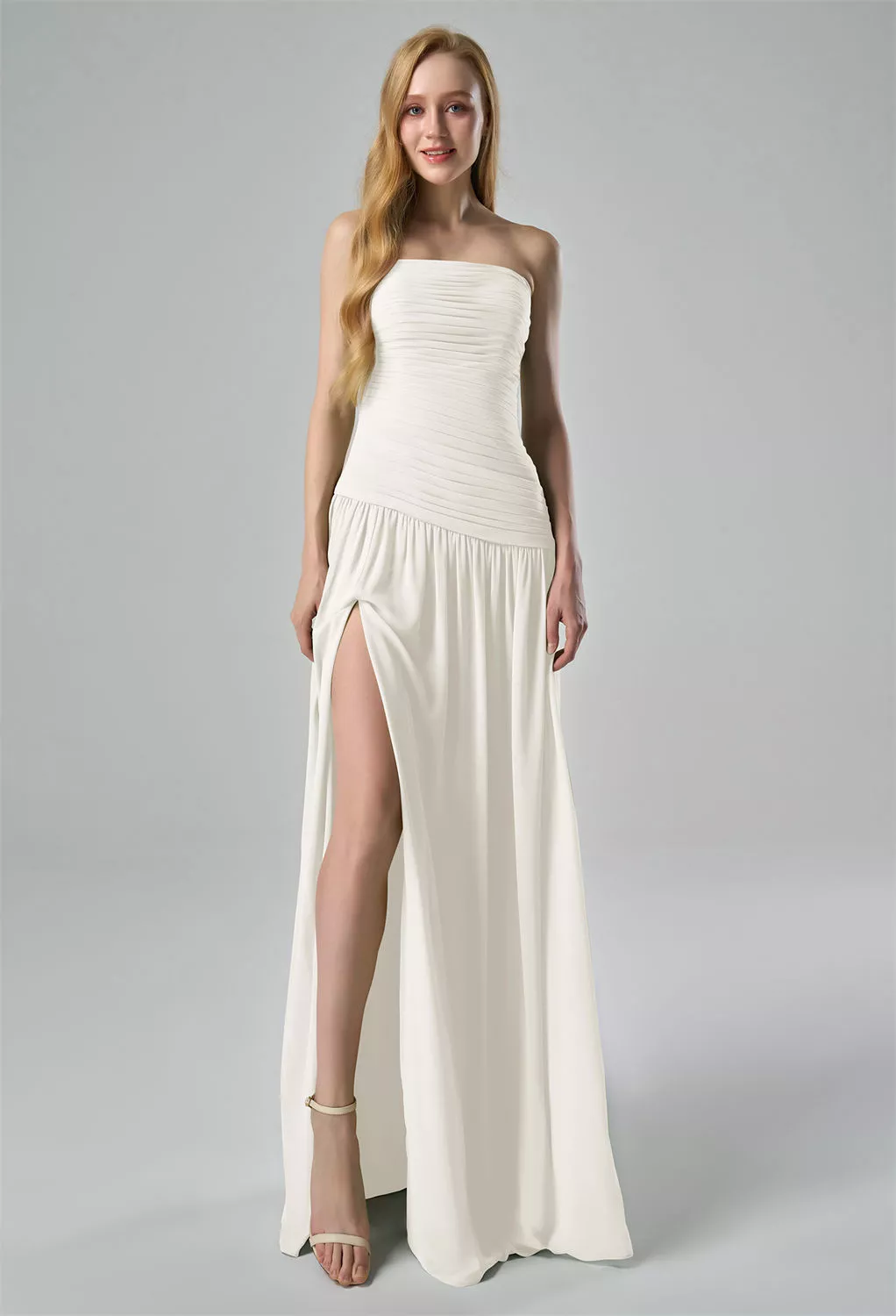 AW Safia Ivory  Long Bridesmaid Dresses