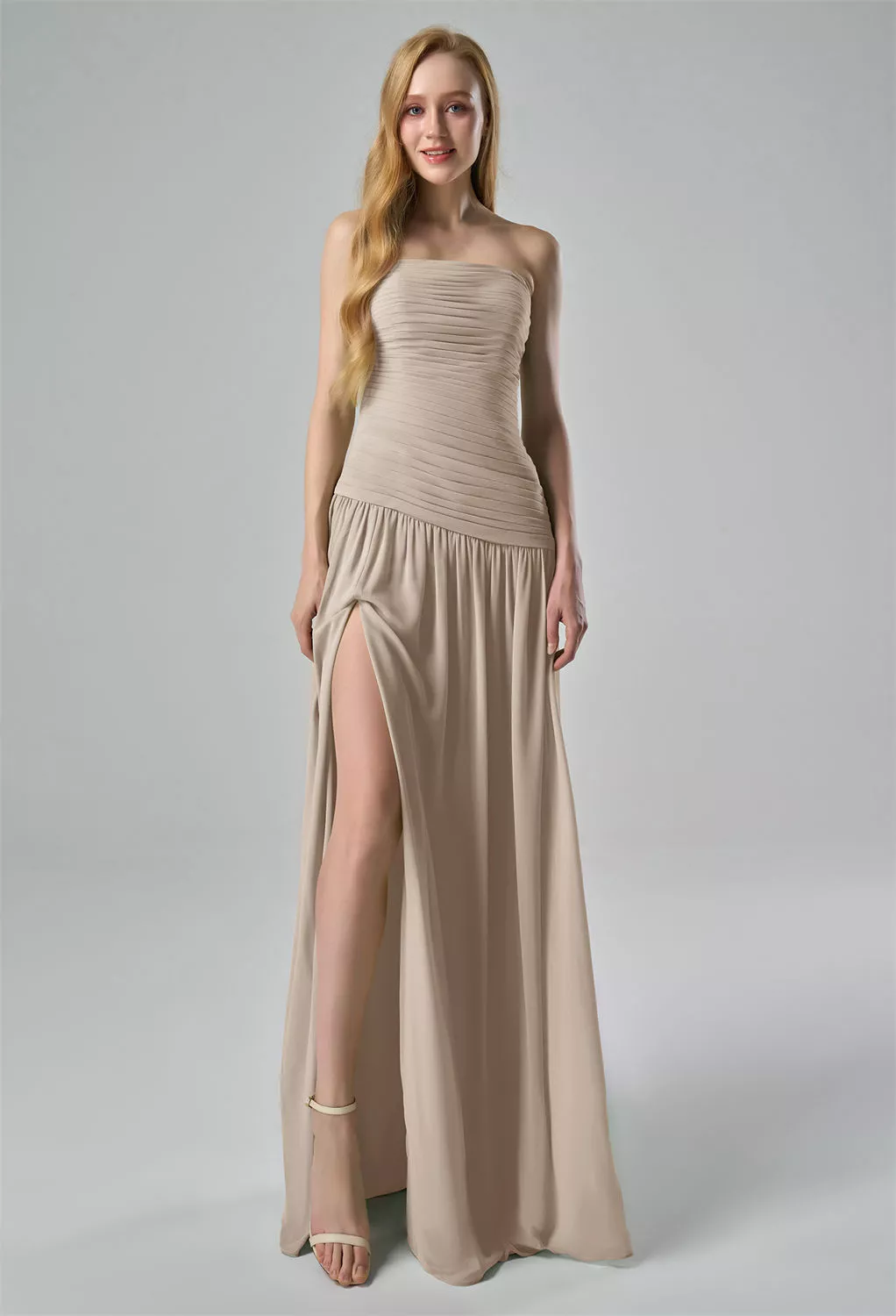 AW Safia Taupe  Bridesmaid Dresses