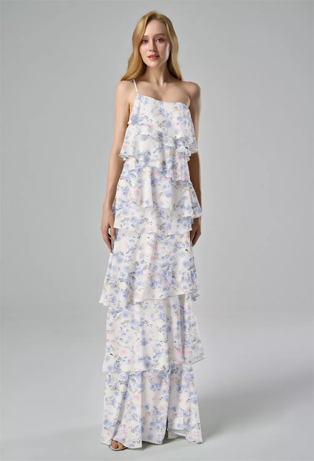 AW Miah Azure Purple Print  Spring Wedding Guest Dresses