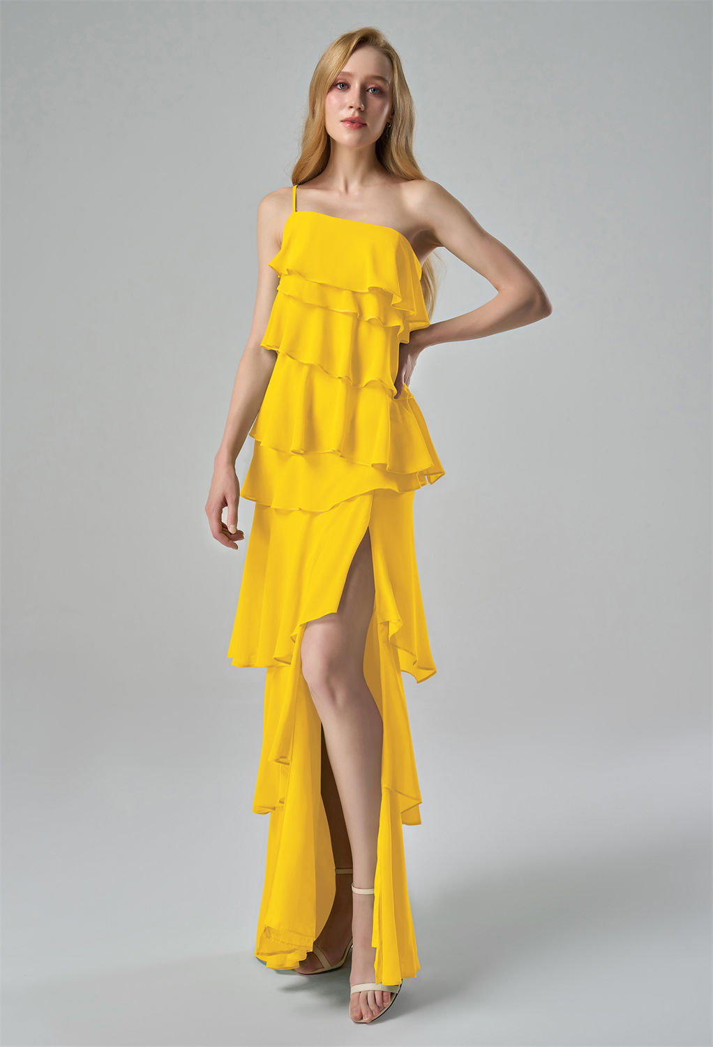AW Miah Mustard Yellow  Spring Wedding Guest Dresses