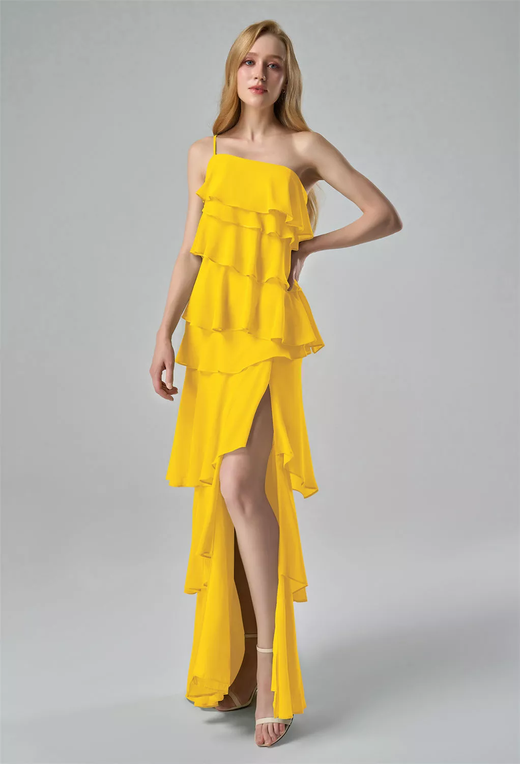 AW Miah Mustard Yellow  Spring Wedding Guest Dresses