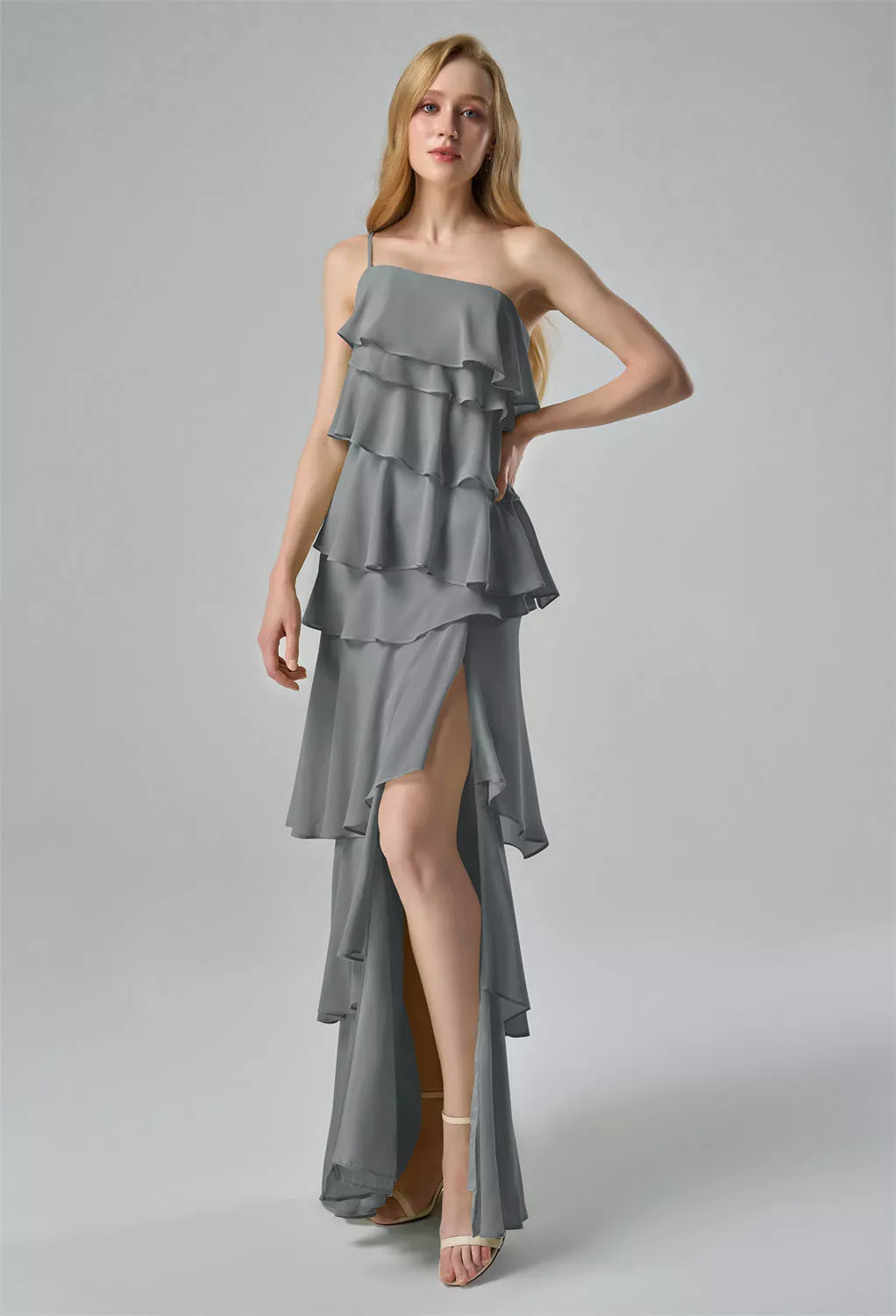 AW Miah Steel Gray  Spring Wedding Guest Dresses