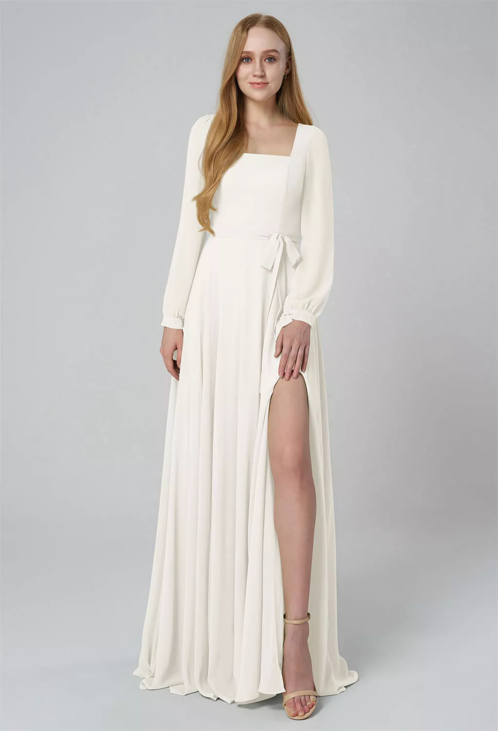 AW Syed Ivory  Long Bridesmaid Dresses