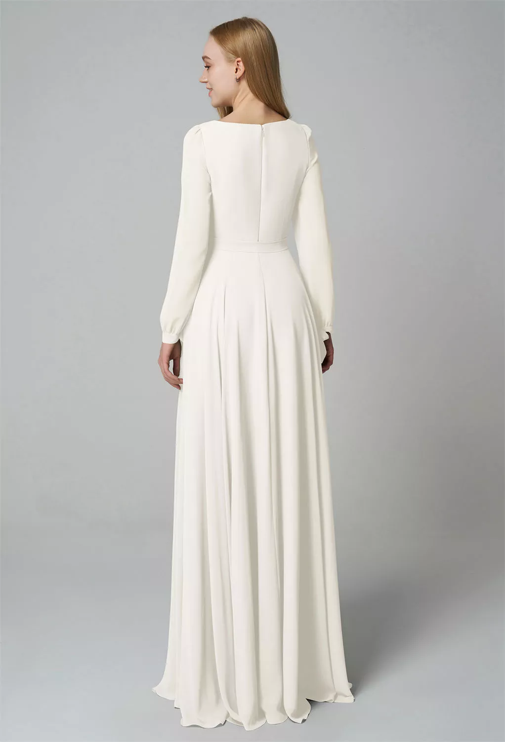 AW Syed Ivory  Long Bridesmaid Dresses