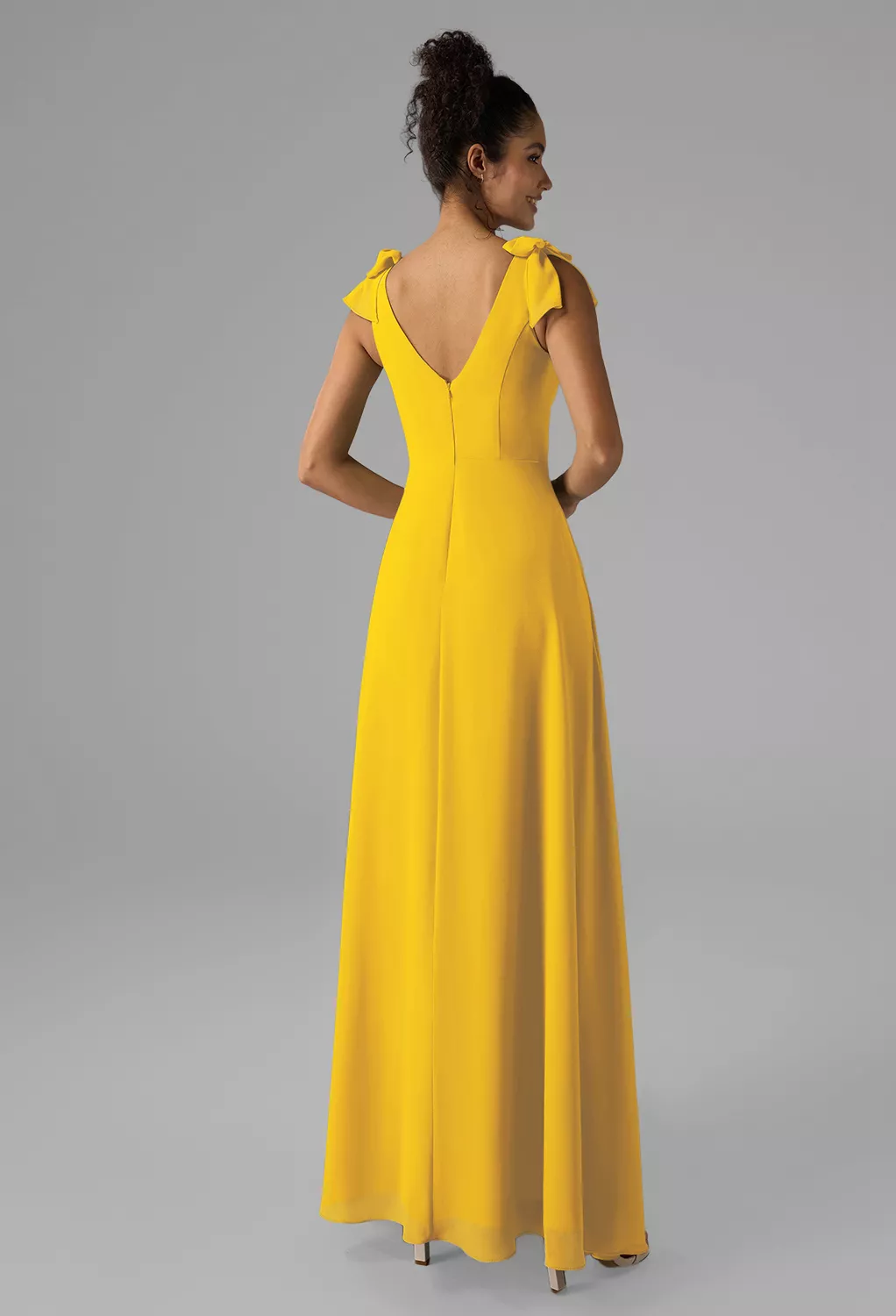 AW Ashleigh Mustard Yellow  Fall Wedding Guest Dresses