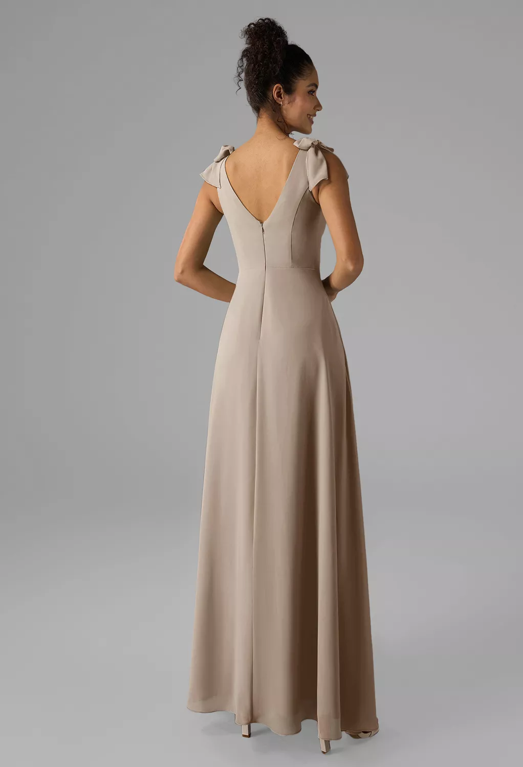 AW Ashleigh Taupe  Fall Wedding Guest Dresses