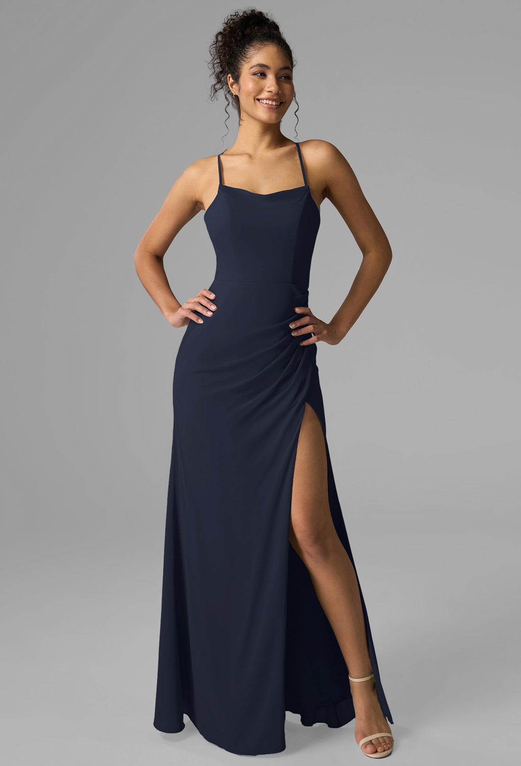 AW Aiza Dark Navy  Beach Wedding Guest Dresses