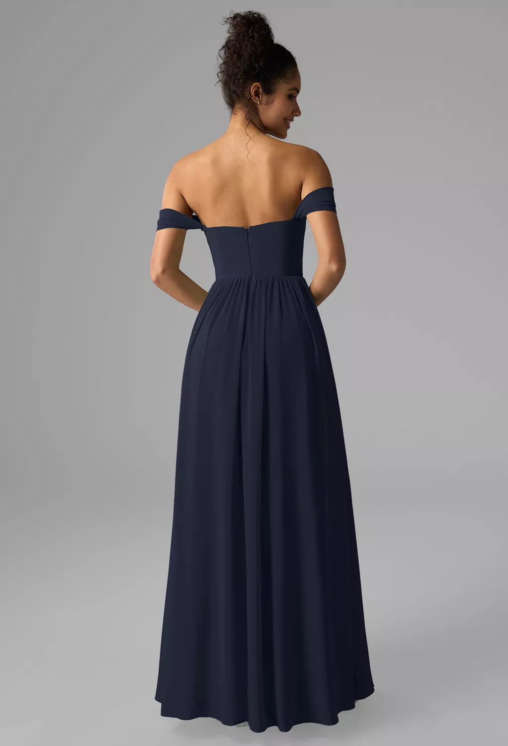 AW Roberta Dark Navy  Convertible Long Bridesmaid Dresses