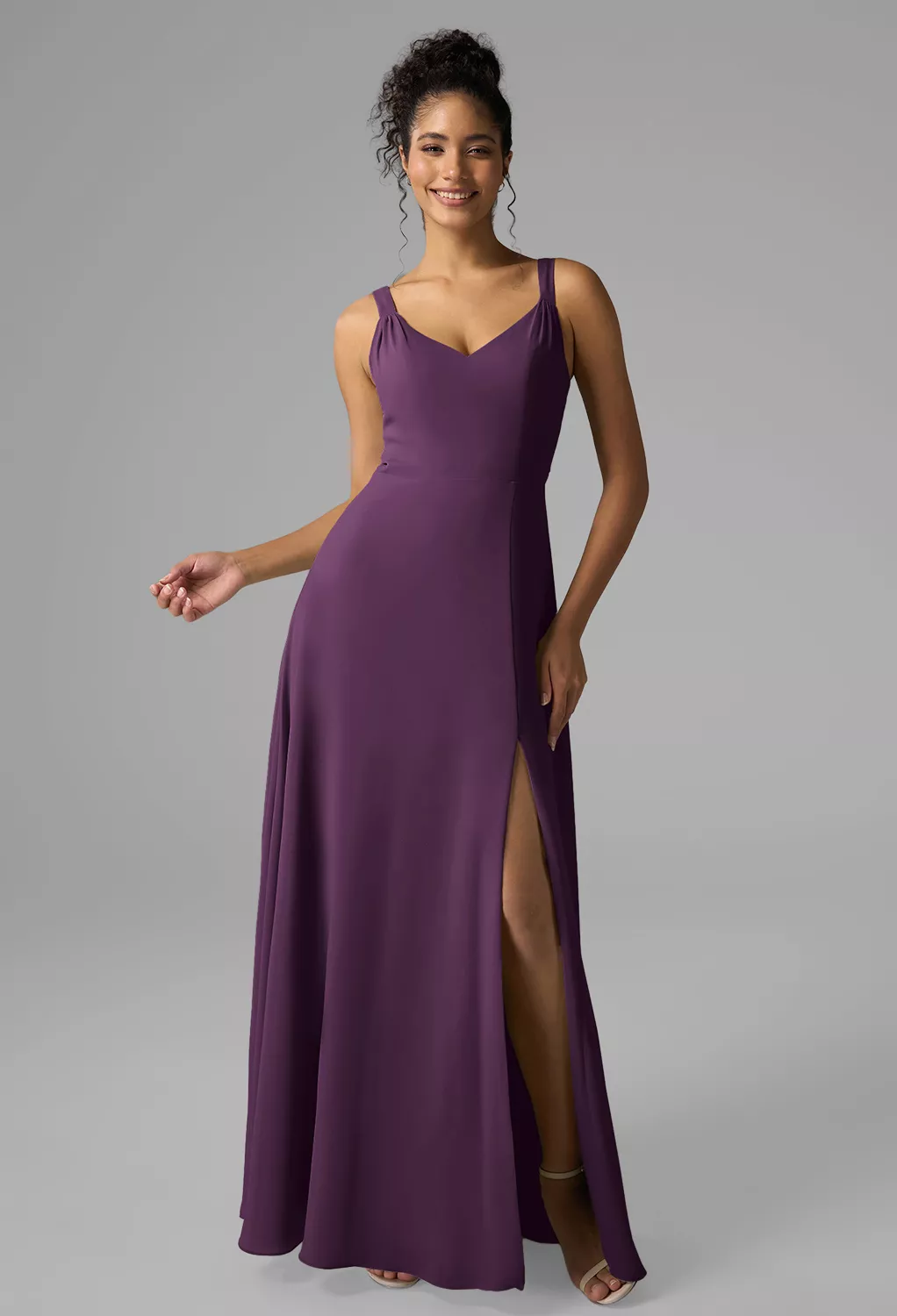 AW Finnley Grape  Fall Wedding Guest Dresses