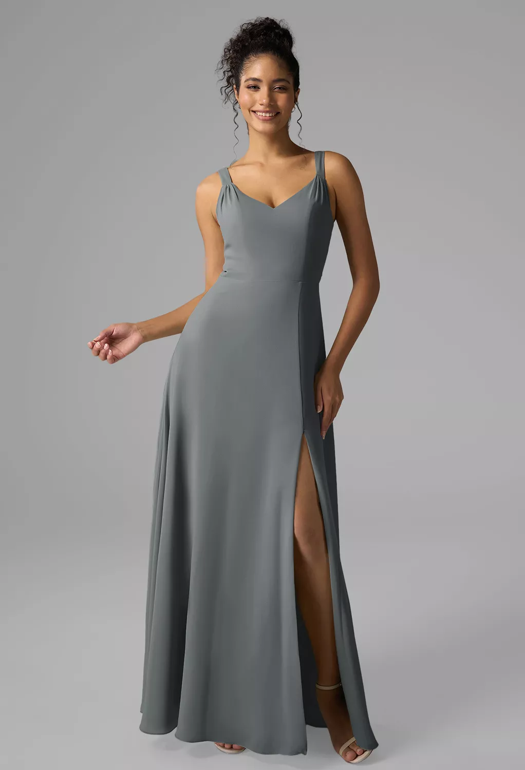 AW Finnley Steel Gray  Fall Wedding Guest Dresses