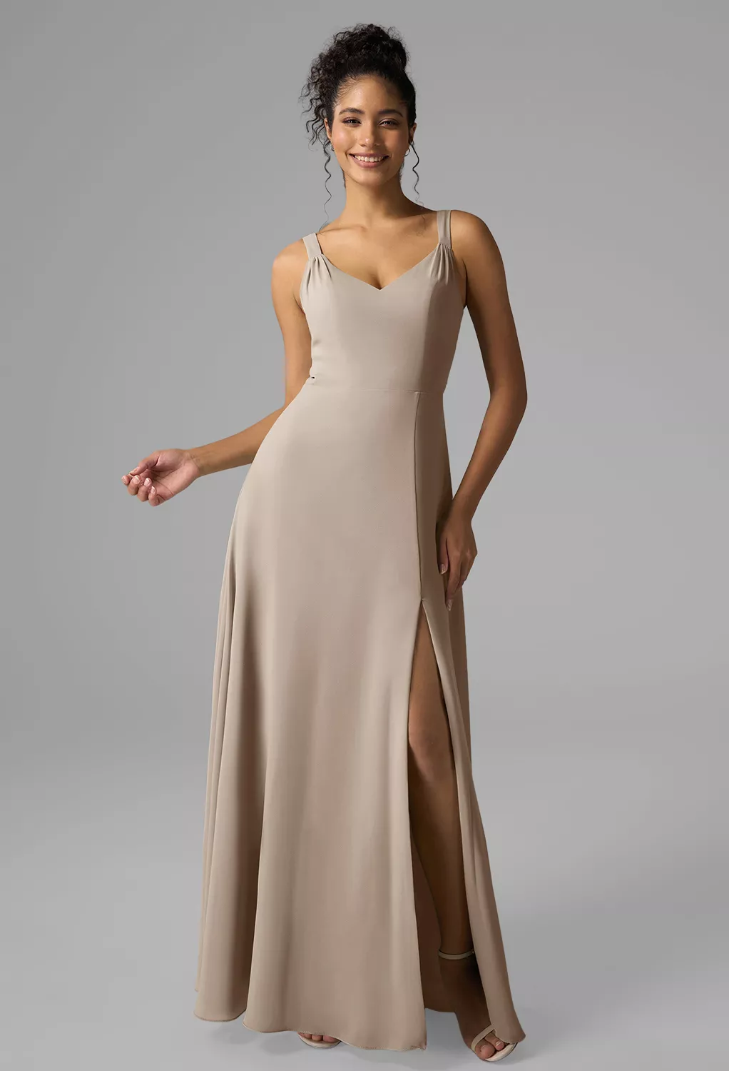 AW Finnley Taupe  Fall Wedding Guest Dresses