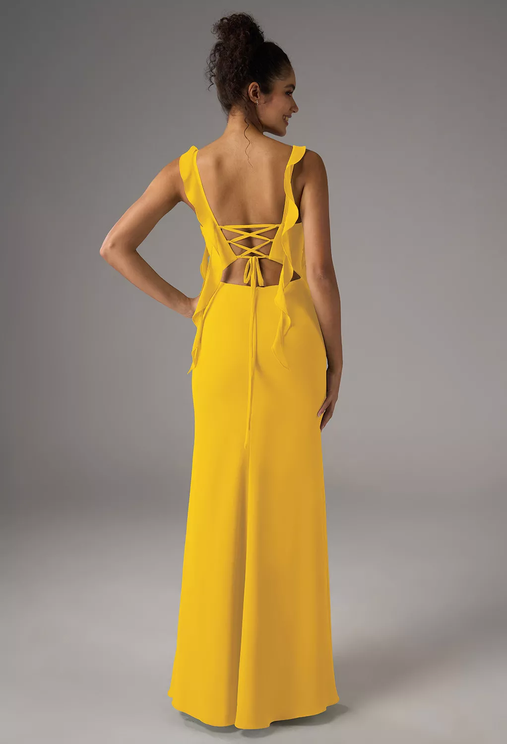 AW Saarah Mustard Yellow  Wedding Guest Dresses