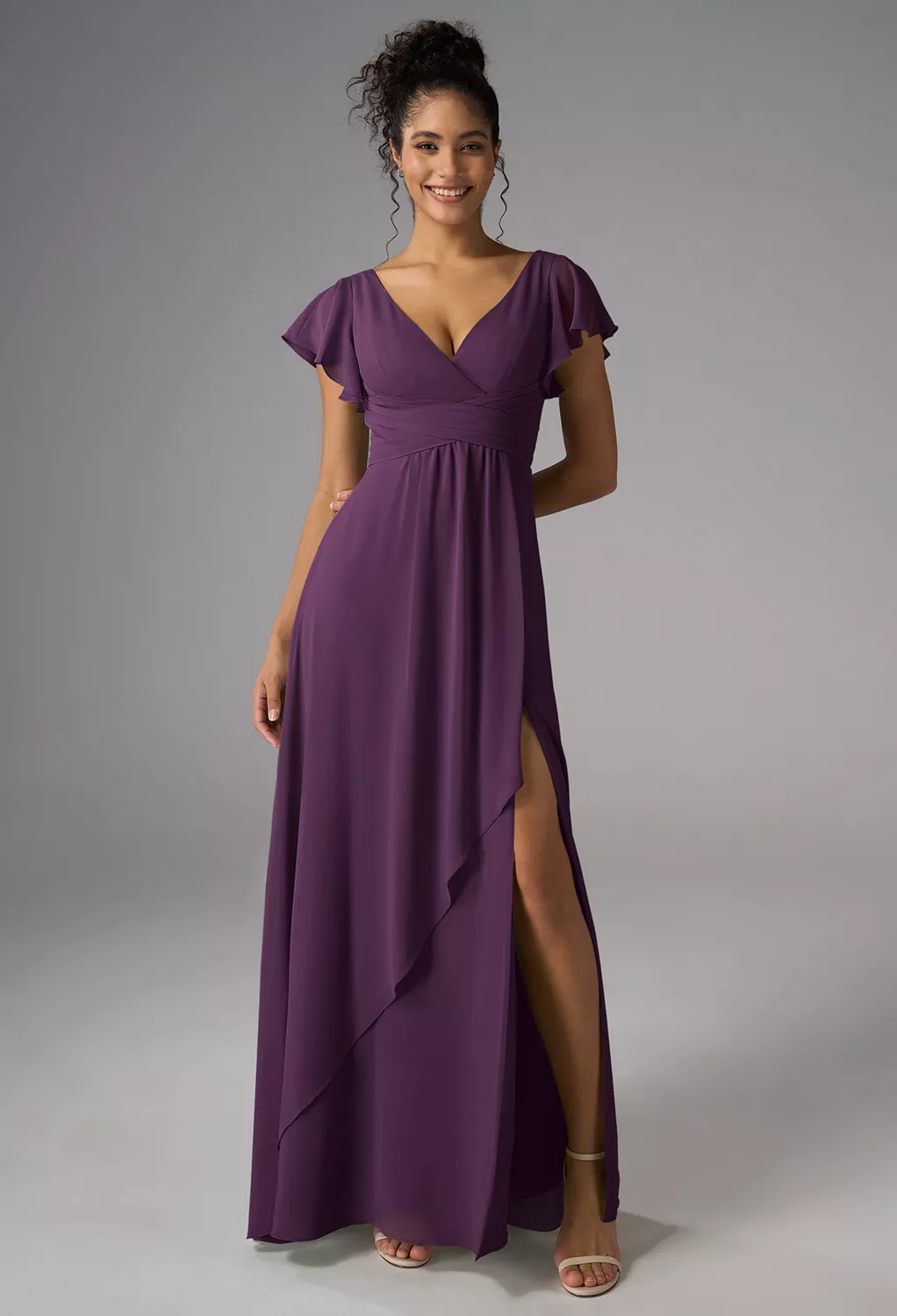 AW Maizie Grape  Beach Wedding Guest Dresses