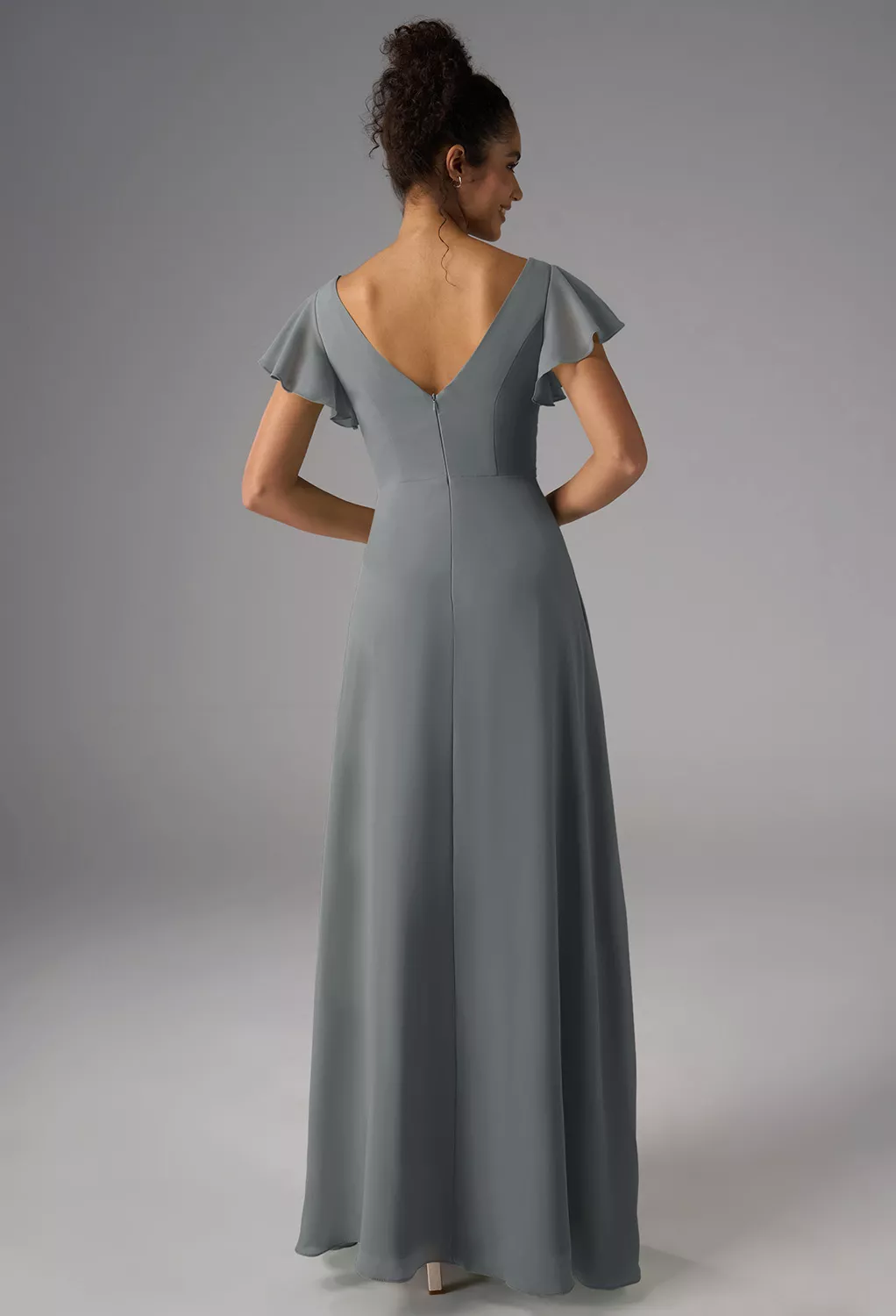 AW Maizie Steel Gray  Wedding Guest Dresses