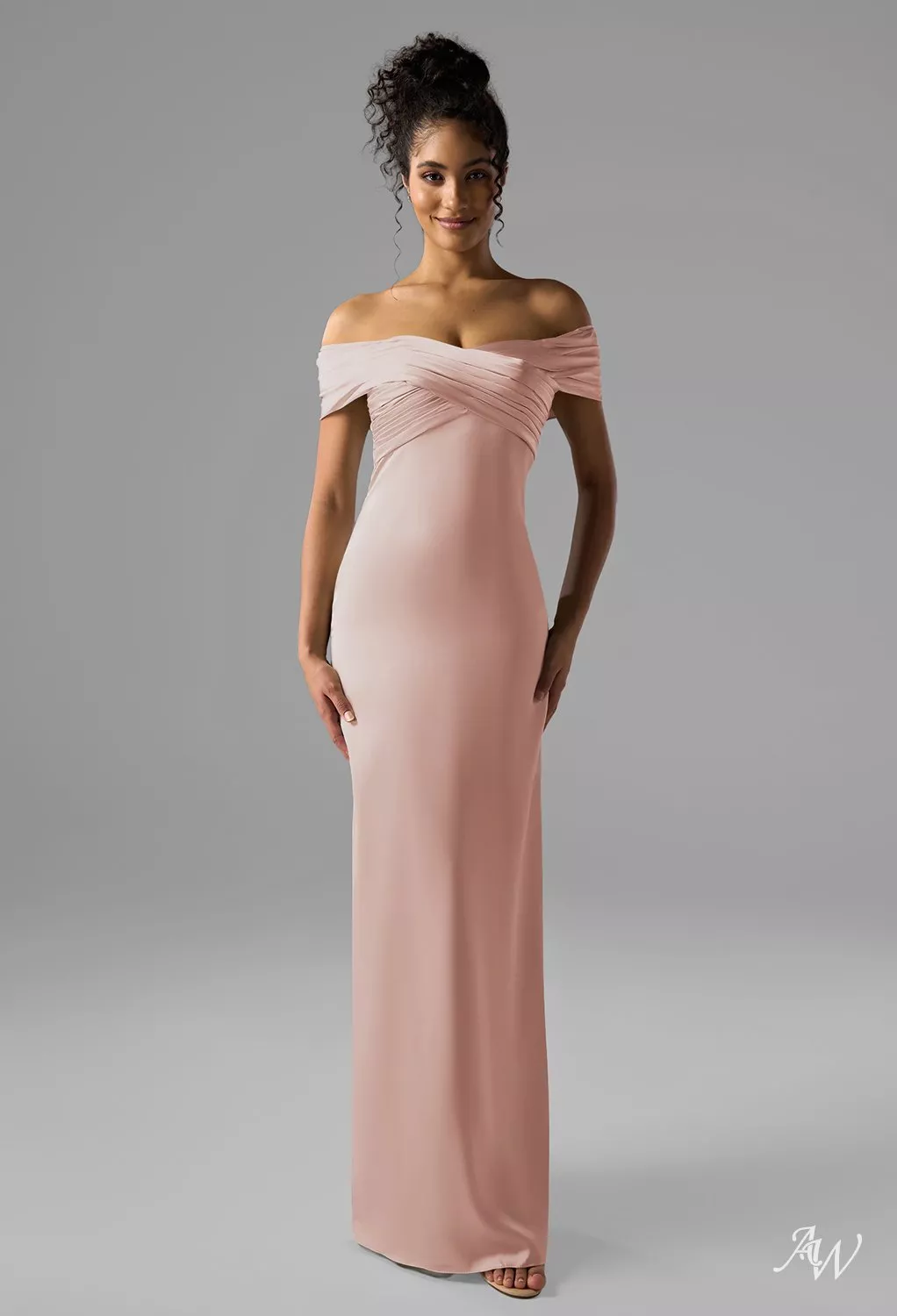 strapless open back dress MEGHAN PINK