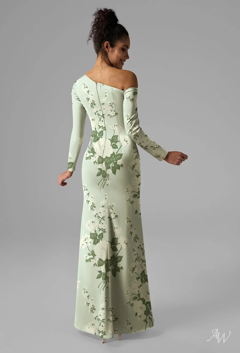 anya green dress Anya Dress -- Charcoal floral main image 1