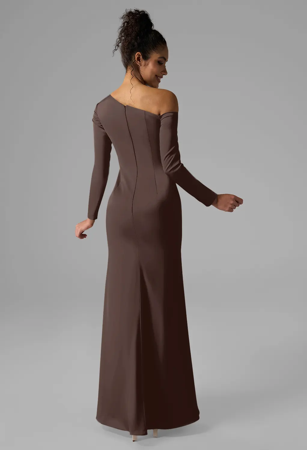 Seal Brown Black Tie Wedding Guest Dresses | AW.Bridal Canada