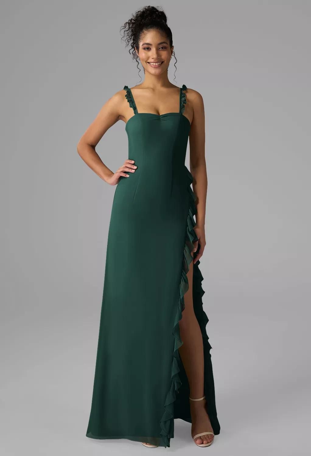 AW Aidan Dark Emerald  Beach Wedding Guest Dresses