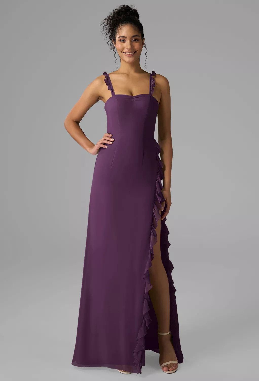 AW Aidan Grape  Beach Wedding Guest Dresses